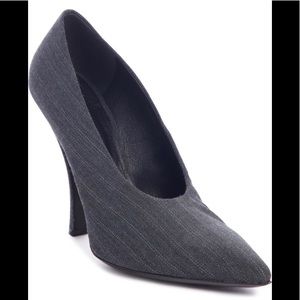 Dries Van Noten Pinstripe Pointed Toe Pump